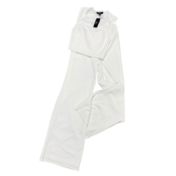 Lulus Enticing Endeavors White Two-Piece Jumpsuit size Small NWT - Picture 3 of 5